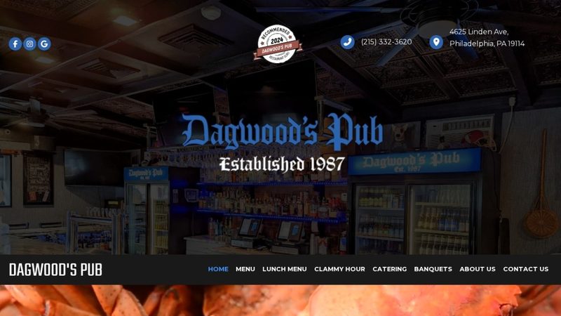 Dagwood's Pub website preview