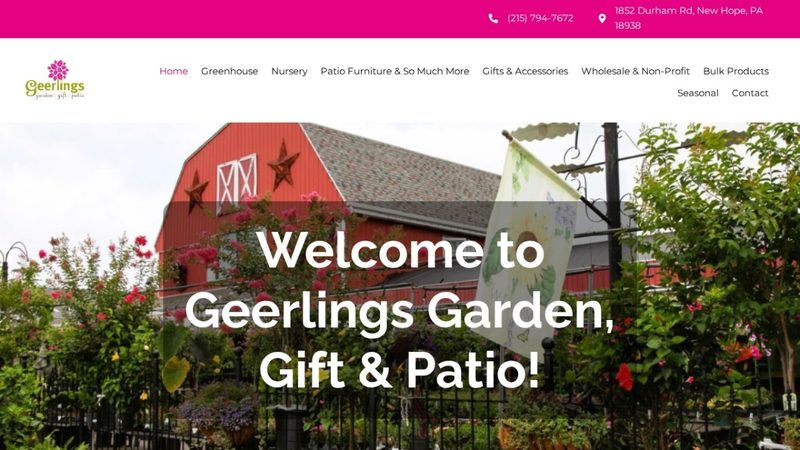 Geerlings Garden Center website preview