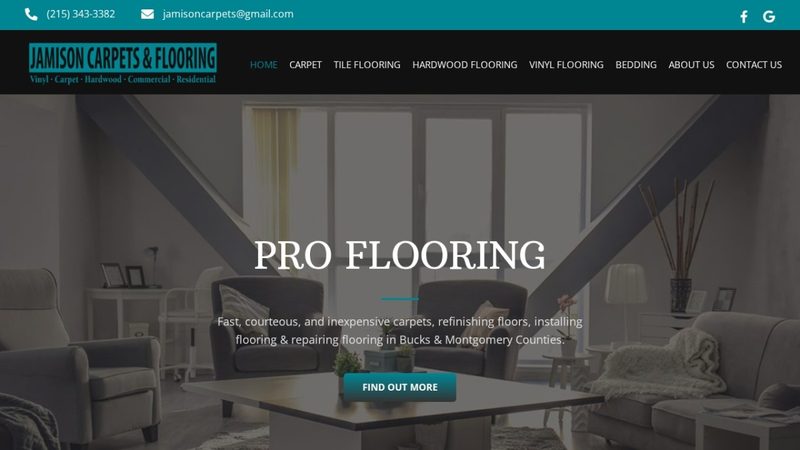 Jamison Carpets & Flooring website preview
