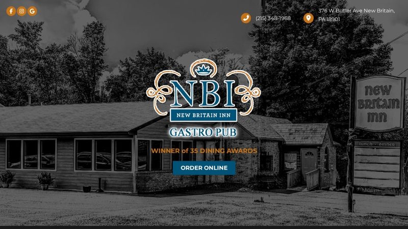 The New Britain Inn website preview