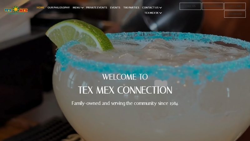 The Tex Mex Connection website preview