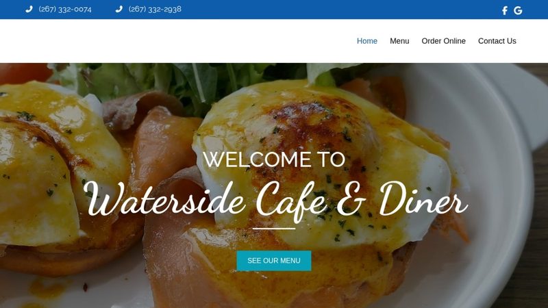 Waterside Cafe & Diner website preview